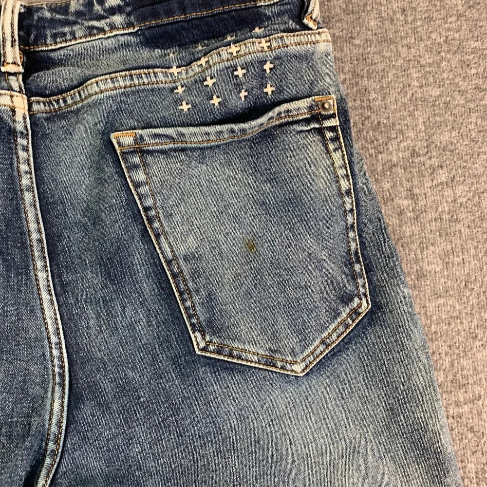 Ksubi Jeans Men 36x32 Van Winkle Denim Blue Fashion Button Fly